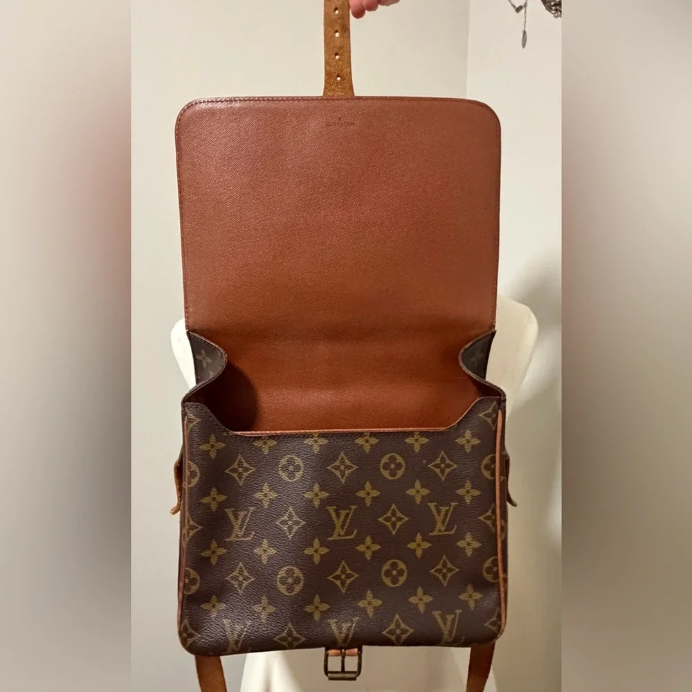 Louis Vuitton Cartouchiere GM Monogram Crossbody Shoulder Bag Vintage - Picture 5 of 16